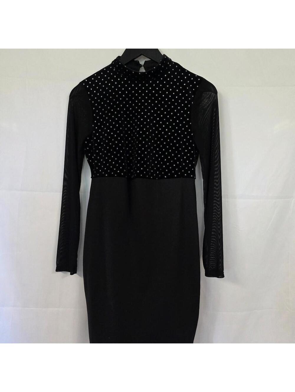 SHEIN Women's Black and Silver Dress
